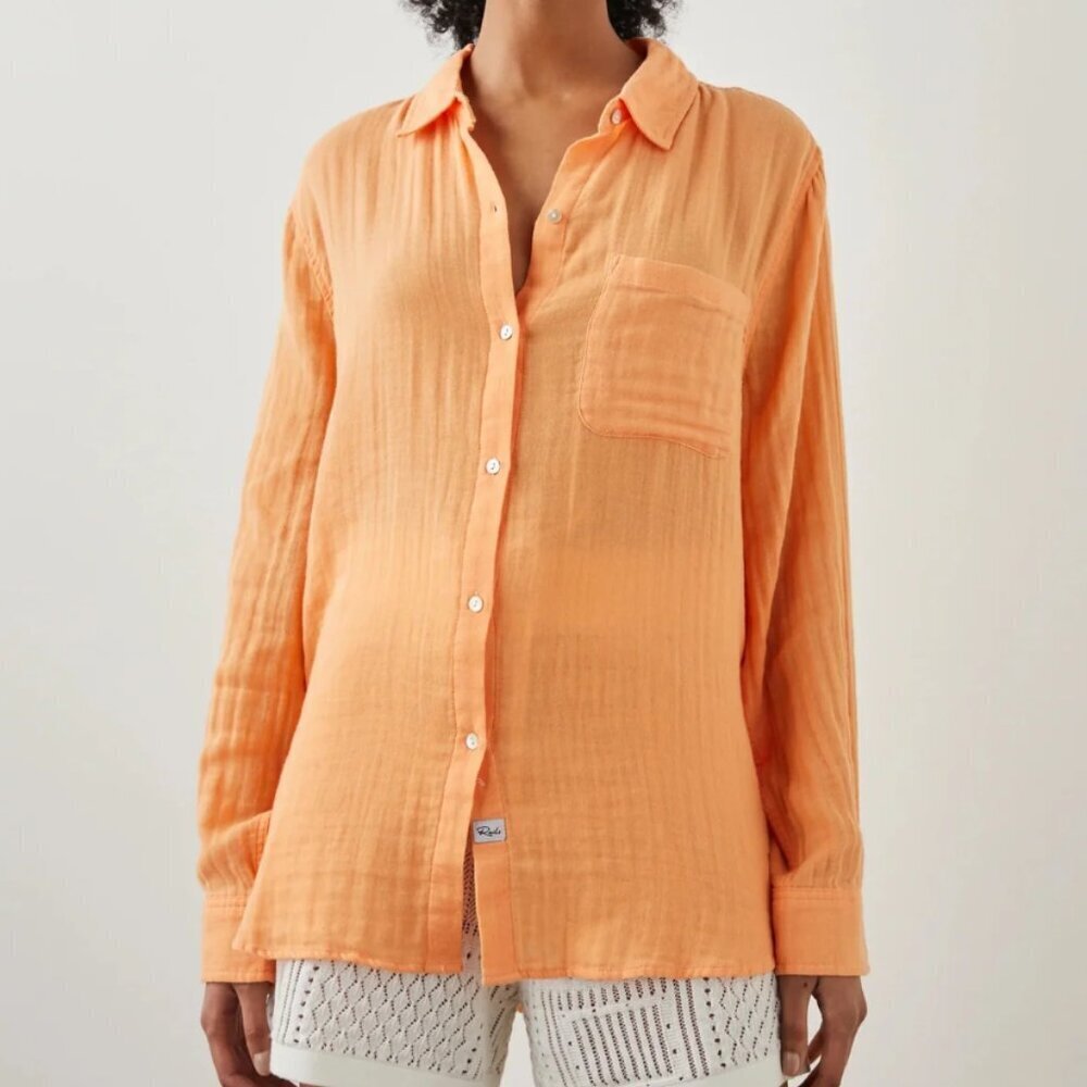 Rails Ellis Shirt Womens XL Cotton Gauze Long Sleeve Lightweight